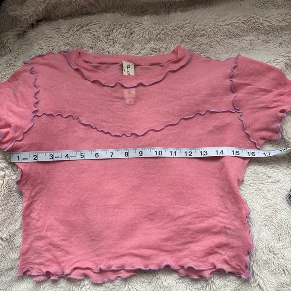 Eliza Faulkner Gigi baby tee in rose - Picture 2 of 6